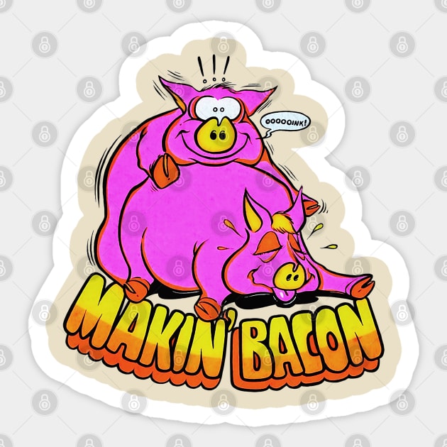 Makin' Bacon - Karate Kid Sticker by nicklower